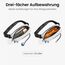 tomtoc X-Pac Bauchtasche für Herren Damen, 1,5 Liter Klein Travel Sling Bag Brusttasche Gürteltasche Schultertasche Umhängetasche mit RFID Schutz für Wandern Reise Alltag, Weiß
