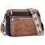 MUIIKOLA umhängetasche damen，umhängetasche mittelgroß tasche umhängetasche,damen leder，Weich Breiter Gurt