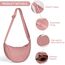 Aucuu Halbmond Crossbody Schultertasche für Damen, Klein mit Verstellbarer Schultergurt, Hobo Halfmoon Bag Einfarbige Messenger Bag für Reisen