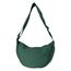 GoPaw Damen Halbmond Crossbody Schultertasche, Hobo Halfmoon Bag, Nylon Crossbody Bag Damen Halbmond Schultertasche mit verstellbarer Schultergurt, Einfarbige(Dunkelgrün)