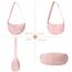 GoPaw Damen Halbmond Crossbody Schultertasche, Hobo Halfmoon Bag, Nylon Crossbody Bag Damen Halbmond Schultertasche mit verstellbarer Schultergurt, Einfarbige(Hellrosa)