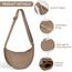 Aucuu Halbmond Crossbody Schultertasche für Damen, Klein mit Verstellbarer Schultergurt, Hobo Halfmoon Bag Einfarbige Messenger Bag für Reisen