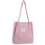 Bikasun Cord Umhängetasche Damen, Groß Schultertasche Cord Tasche Lässige Tote Bag Handtasche, Strandtasche Shopper Einkaufstasche, Stofftasche für Alltag, Büro, Schulausflug, Rosa