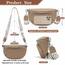 Rorimyth Bauchtasche Damen Khaki Umhängetasche Damen Klein Veganes Leder Handtasche Crossbody Bag Gürteltasche Brusttasche Hüfttasche