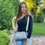 Roulens Damen Handy Umhängetasche,Veganem Leder Crossbody Schultertasche,Breiter Riemen Abendtasche mit drei Reißverschlussfächern Handtaschemit mit Kartenschlitz Verstellbar Abnehmbar Schultergurt