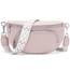 Rorimyth kleine Bauchtasche Damen Hellrosa umhängetasche Damen klein Veganes Leder gürteltasche Handtasche Crossbody Bag