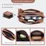Roulens Damen Handy Umhängetasche,Veganem Leder Crossbody Schultertasche,Breiter Riemen Abendtasche mit drei Reißverschlussfächern Handtaschemit mit Kartenschlitz Verstellbar Abnehmbar Schultergurt