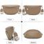 Rorimyth Bauchtasche Damen Khaki Umhängetasche Damen Klein Veganes Leder Handtasche Crossbody Bag Gürteltasche Brusttasche Hüfttasche