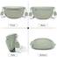 Rorimyth kleine Bauchtasche Damen Hellgrün umhängetasche Damen klein Veganes Leder gürteltasche Handtasche Crossbody Bag