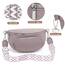 Rorimyth kleine Bauchtasche Damen Grau lila umhängetasche Damen klein Veganes Leder gürteltasche Handtasche Crossbody Bag