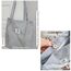 Bikasun Groß Umhängetasche Damen Cord Schultertasche Strandtasche Cord Tasche Crossbody Tasche Shopper Tote Bag Einkaufstasche Handtasche Shopper für Arbeit Einkaufen Schule, Hellgrau