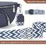 Rorimyth Bauchtasche Damen Dunkelblau Umhängetasche Damen Klein Veganes Leder Handtasche Crossbody Bag Gürteltasche Brusttasche Hüfttasche