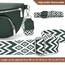 Rorimyth Kleine Bauchtasche Damen Dunkelgrün umhängetasche Damen klein Veganes Leder gürteltasche Handtasche Crossbody Bag
