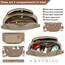 Rorimyth Bauchtasche Damen Khaki Umhängetasche Damen Klein Veganes Leder Handtasche Crossbody Bag Gürteltasche Brusttasche Hüfttasche