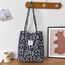 Bikasun Groß Umhängetasche Damen Cord Schultertasche Strandtasche Cord Tasche Crossbody Tasche Shopper Tote Bag Einkaufstasche Handtasche Shopper für Arbeit Einkaufen Schule Leopard Grau