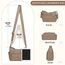 VOBUKE Umhängetasche Damen Mittelgroß Wasserdicht Nylon Crossbody Bag mit Vielen Fächern Leichte Schultertasche Verstellbarer Breitem Freizeit Kleine Messenger Bag für Einkaufen, Reisen