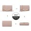 Miss Lulu Damen Umschlag Rosa Clutch Elegant Abendtasche Brauttasche Umschlag Clutch Tasche Handtasche mit Kette für Hochzeit Party Prom