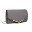 Miss Lulu Damen Umschlag Clutch Elegant Abendtasche Brauttasche Umschlag Clutch Tasche Handtasche mit Kette für Hochzeit Party Prom Grau