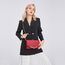 Miss Lulu Damen Umschlag Clutch Elegant Abendtasche Brauttasche Umschlag Clutch Tasche Handtasche mit Kette für Hochzeit Party Prom Rot