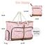 Lekespring Strandtasche Damen Groß mit Reißverschluss, Vielseitiger Damen Shopper Badetasche Saunatasche Reisetasche Tote Bag für Strand Reisen Einkaufen Sport u.Arbeit (Rosa Weidenzweig)