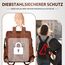 Leathario Rucksakck Damen Set Wasserdicht,Veganes Leder Cityrucksack,Rucksackhandtasche Mittelgroß, Diebstahlsich Tagesrucksack für Büro,Pendeln,Arbeit,Leicht Elegant Backpack Women Groß für Reise