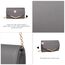 Miss Lulu Damen Umschlag Clutch Elegant Abendtasche Brauttasche Umschlag Clutch Tasche Handtasche mit Kette für Hochzeit Party Prom Grau