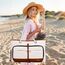 Lekespring Strandtasche Damen Groß mit Reißverschluss, Vielseitiger Damen Shopper Badetasche Saunatasche Reisetasche Tote Bag für Strand Reisen Einkaufen Sport u.Arbeit (Beige)