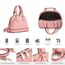 Bagsure Handtasche Damen Schultertasche Handtaschen Tragetasche Damen 4-teiliges Set für Büro Schule Einkauf Reise Geschenk (Rosa)