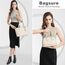 Bagsure Handtasche Damen Schultertasche Handtaschen Tragetasche Damen 4-teiliges Set für Büro Schule Einkauf Reise Geschenk (Beige)