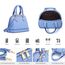 Bagsure Handtasche Damen Schultertasche Handtaschen Tragetasche Damen 4-teiliges Set für Büro Schule Einkauf Reise Geschenk (Blau)