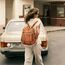 Leathario Rucksakck Damen Set Wasserdicht,Veganes Leder Cityrucksack,Rucksackhandtasche Mittelgroß, Diebstahlsich Tagesrucksack für Büro,Pendeln,Arbeit,Leicht Elegant Backpack Women Groß für Reise