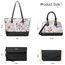 Bagsure Handtasche Damen Schultertasche Handtaschen Tragetasche Damen 4-teiliges Set für Büro Schule Einkauf Reise Geschenk (Blumen)