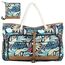 Lekespring Strandtasche Damen Groß mit Reißverschluss, Vielseitiger Damen Shopper Badetasche Saunatasche Reisetasche Tote Bag für Strand Reisen Einkaufen Sport u.Arbeit (Blauer Dschungel)