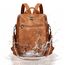 Leathario Rucksakck Damen Set Wasserdicht,Veganes Leder Cityrucksack,Rucksackhandtasche Mittelgroß, Diebstahlsich Tagesrucksack für Büro,Pendeln,Arbeit,Leicht Elegant Backpack Women Groß für Reise
