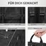 Leathario Rucksakck Damen Wasserdicht,Veganes Leder Cityrucksack,Rucksackhandtasche Mittelgroß, Diebstahlsich Tagesrucksack für Büro,Pendeln,Arbeit,Leicht Elegant Backpack Women Groß für Reise,Schwarz
