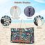 Lekespring Strandtasche Damen Groß mit Reißverschluss, Vielseitiger Damen Shopper Badetasche Saunatasche Reisetasche Tote Bag für Strand Reisen Einkaufen Sport u.Arbeit (Blauer Dschungel)