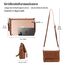 Gladdon Umhängetasche Damen Klein Handtasche,Crossbody Tasche Schultertasche Elegant Clutch Messenger PU-Leder Taschen Für Täglich Arbeit Einkaufen(Braun)