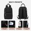 LOVEVOOK Damen Rucksack Mittelgroß, 14 Zoll Schulrucksack Teenager Mädchen Laptop Backpack School Bag Schultasche Arbeitstasche, Wasserdicht Travel Backpack für Reise Uni College, Schwarz