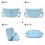 Vezluax 30x20cm umhängetasche Damen Bauchtasche Damen Groß Vegan Leder Crossbody Bag stylisch Frauen mit breitem Gurt Blau