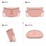 Vezluax 30x20cm umhängetasche Damen Bauchtasche Damen Groß Vegan Leder Crossbody Bag stylisch Frauen mit breitem Gurt Rosa