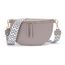 Vezluax 30x20cm umhängetasche Damen Bauchtasche Damen Groß Vegan Leder Crossbody Bag stylisch Frauen mit breitem Gurt Grau