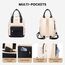 LOVEVOOK Rucksack Damen Klein, Wasserdicht Cityrucksack Handtasche 2 in 1, Mini Tasche Daypack Backpack Women Elegant für Freizeit Schule Reisen Arbeit, Schwarz Beige