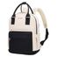 LOVEVOOK 13,3 Zoll Rucksack Damen Klein, Wasserdicht Cityrucksack Handtasche 2 in 1, Mini Tasche Daypack Backpack Women Elegant für Freizeit Schule Reisen Arbeit, Schwarz Beige