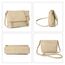 Gladdon Klein Handtasche Damen Umhängetasche,Crossbody Tasche Schultertasche Elegant Clutch Messenger PU-Leder Taschen Für Täglich Arbeit Einkaufen(Beige)