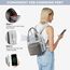 LOVEVOOK Rucksack Damen Klein, Wasserdicht Cityrucksack Handtasche 2 in 1, Mini Tasche Daypack Backpack Women Elegant für Freizeit Schule Reisen Arbeit, Grau Blau