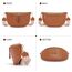 Vezluax 30x20cm umhängetasche Damen Bauchtasche Damen Groß Vegan Leder Crossbody Bag stylisch Frauen mit breitem Gurt Braun