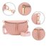 Vezluax 30x20cm umhängetasche Damen Bauchtasche Damen Groß Vegan Leder Crossbody Bag stylisch Frauen mit breitem Gurt Rosa