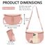 Vezluax 30x20cm umhängetasche Damen Bauchtasche Damen Groß Vegan Leder Crossbody Bag stylisch Frauen mit breitem Gurt Rosa