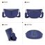 Vezluax 30x20cm umhängetasche Damen Bauchtasche Damen Groß Vegan Leder Crossbody Bag stylisch Frauen mit breitem Gurt Dark Blue