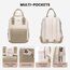 LOVEVOOK 13,3 Zoll Rucksack Damen Klein, Wasserdicht Cityrucksack Handtasche 2 in 1, Mini Tasche Daypack Backpack Women Elegant für Freizeit Schule Reisen Arbeit, Khaki Beige